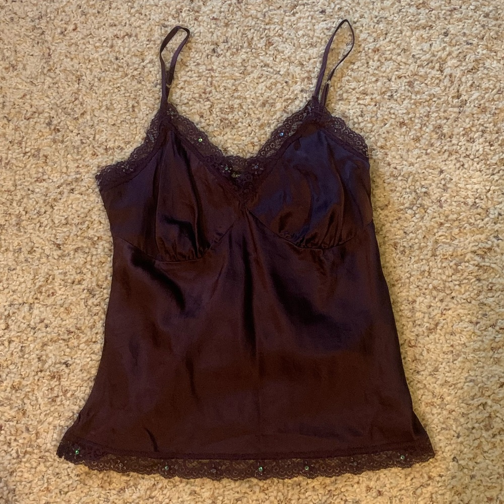 Purple Silk Tank Top